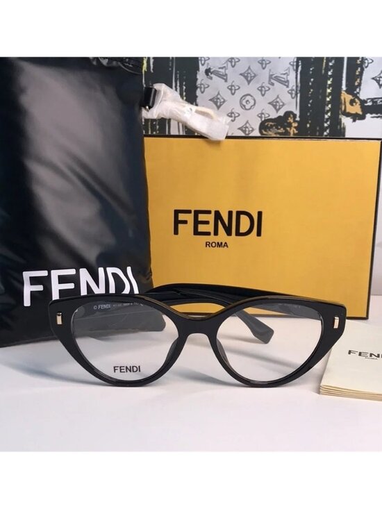 NEW Authentic Fendi FE50020I 001 Cat-Eye Eyeglasses – Shiny Black main image 12